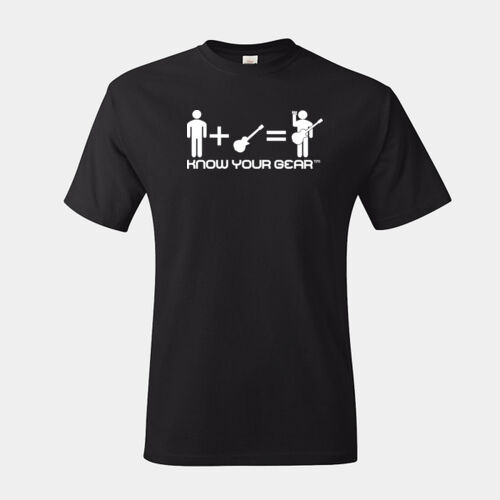 KNOW YOUR GEAR™  Classic "Fist" Logo, LP Style - Authentic T-Shirt Thumbnail