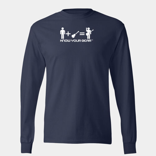 KNOW YOUR GEAR™  Classic "Fist" Logo, LP Style - Authentic Long Sleeve T-Shirt Thumbnail